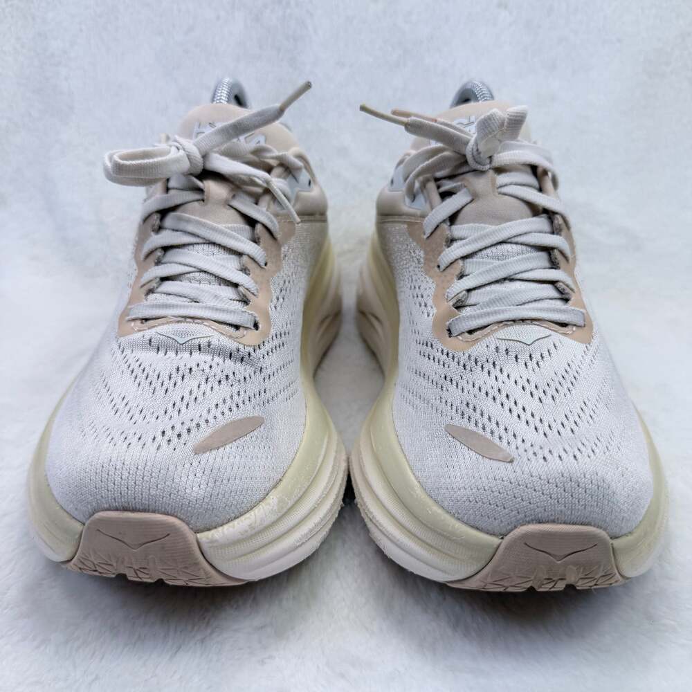 HOKA Bondi 8 Women's Oat Milk Barley Running Shoes Size 8 Max Cushion Sneakers - Picture 3 of 10